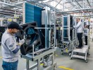 Pressebild: Wärmepumpenproduktion bei der Vaillant Group