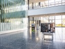 Johann Vaillant Technology Center interior view atrium with heat pump